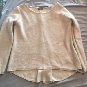 Cream colored sweater, zippered back